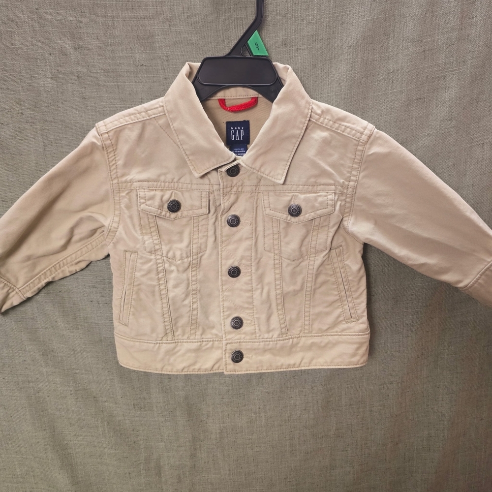 Baby Gap Cream Jean Jacket Boy or Girl Size 12-18 Months